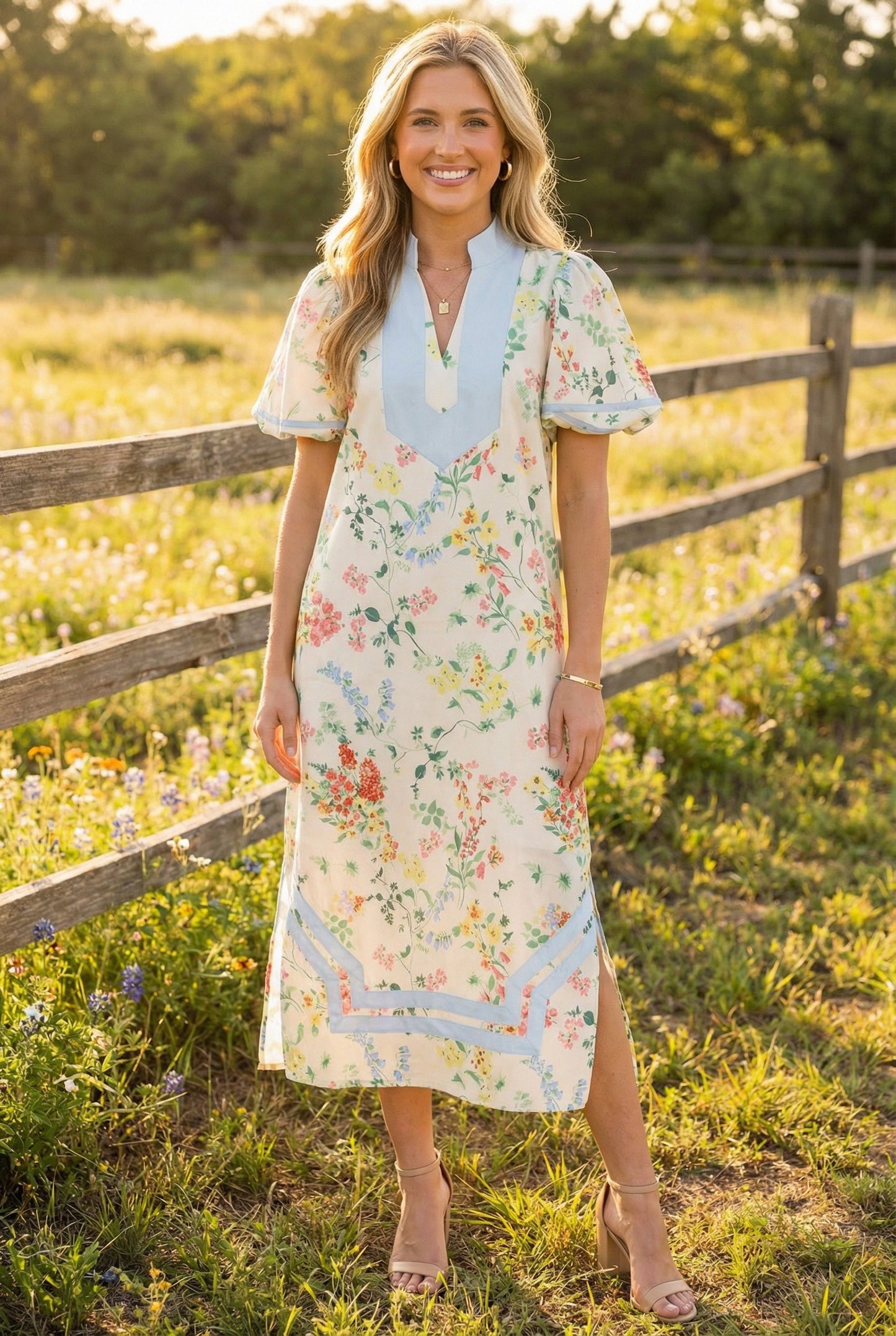 FLORAL TUNIC MAXI DRESS