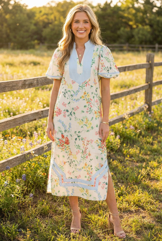 FLORAL TUNIC MAXI DRESS