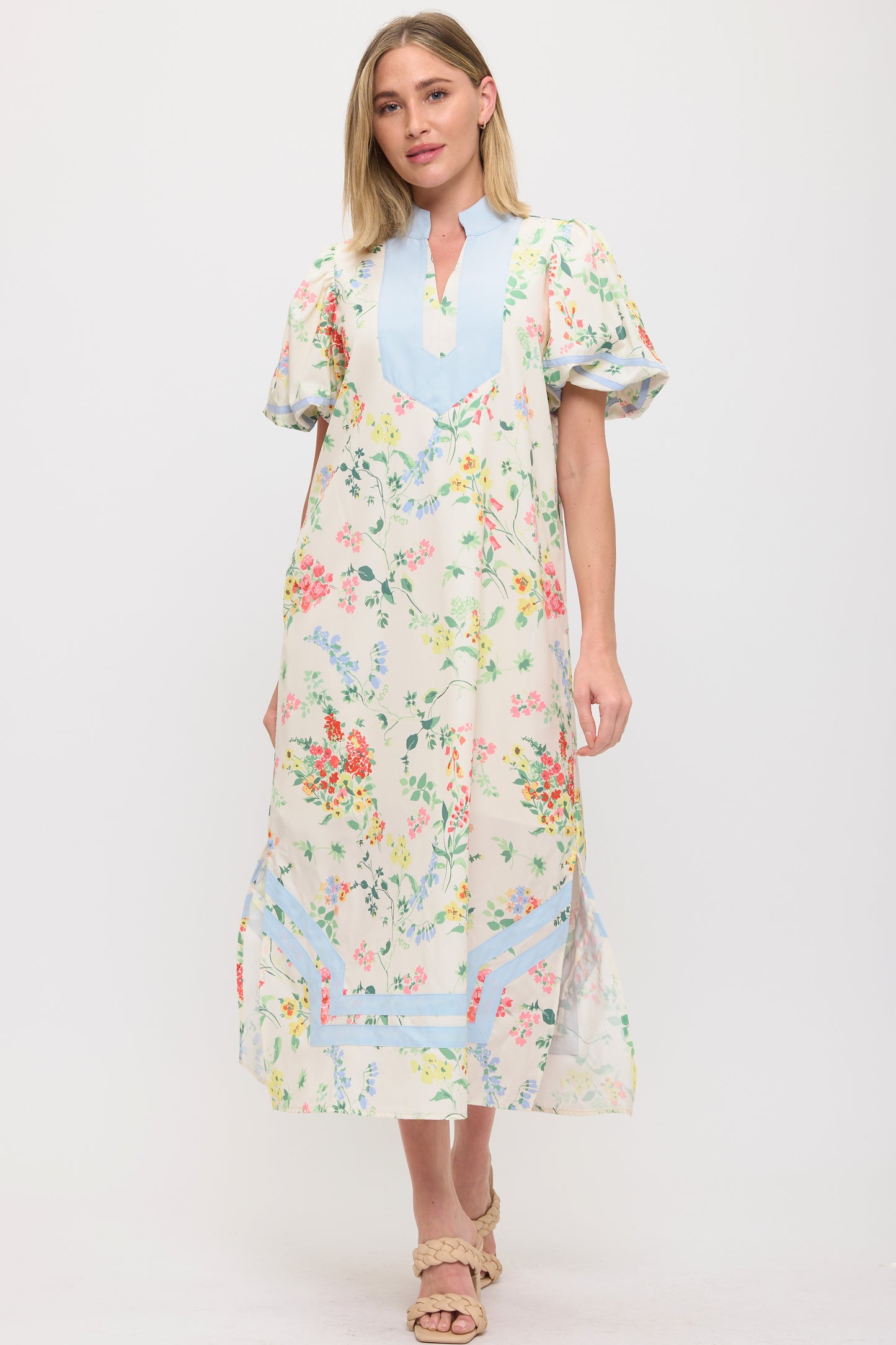 FLORAL TUNIC MAXI DRESS