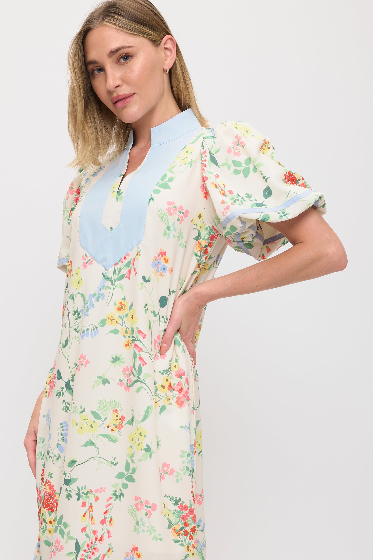 FLORAL TUNIC MAXI DRESS