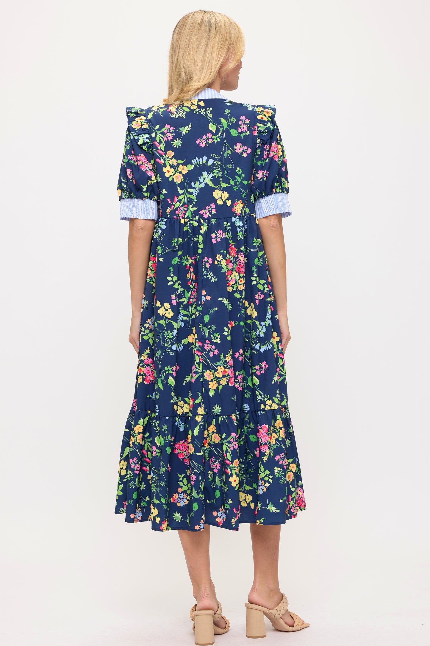 SMOCKED FLORAL DRESS