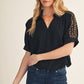 LEOPARD CONTRAST BLACK TOP
