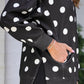 AFTER DARK POLKA DOT 1/4 ZIP PULLOVER