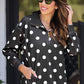AFTER DARK POLKA DOT 1/4 ZIP PULLOVER