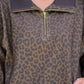 COCO LEOPARD 1/4 ZIP PULLOVER