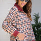 NORA PLAID 1/4 ZIP PULLOVER