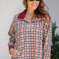 NORA PLAID 1/4 ZIP PULLOVER