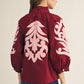 EMBELLISH LUX BURGUNDY TOP