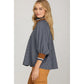 INDE STRIPE 1/4 ZIP TOP