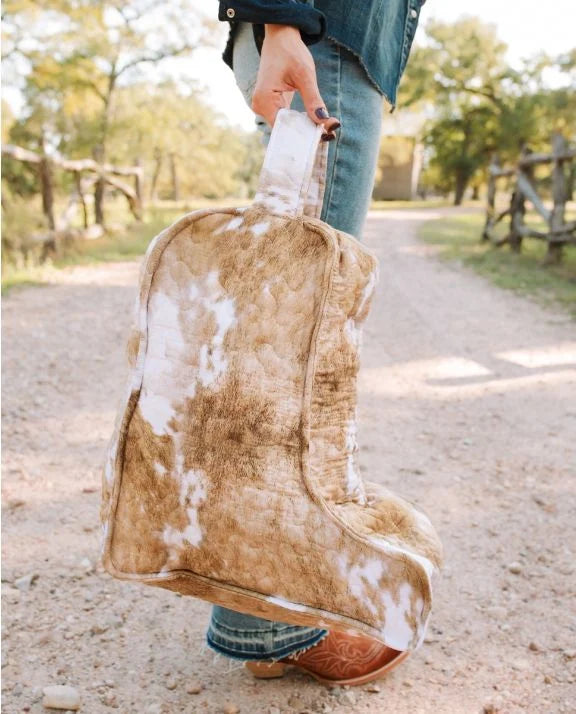 IDA MAE LIGHT COWHIDE BOOT BAG