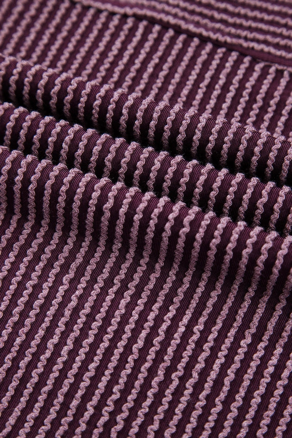 CORDED KNIT MOCK TOP