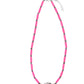 16"" Pink Tube Bead Necklace with Southwestern Bead Accent