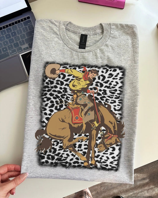 LEOPARD COWBOY TEE