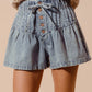 FLARED DRAWSTRING SHORTS
