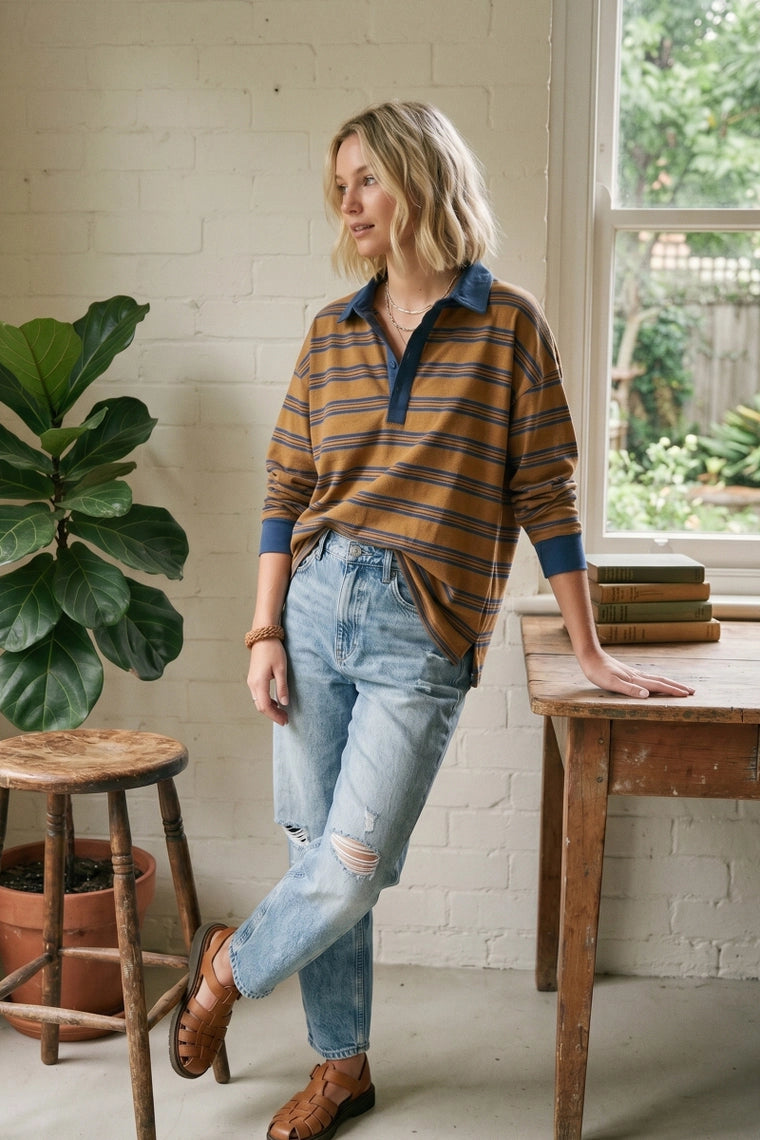 RUGBY CAMEL PULLOVER