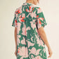 FLORAL PRINT JADE DRESS
