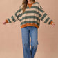 HACCI OLIVE/RUST STRIPED LS