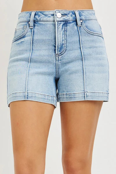 TUMMY CONTROL HI-RISE PINTUCK SHORTS