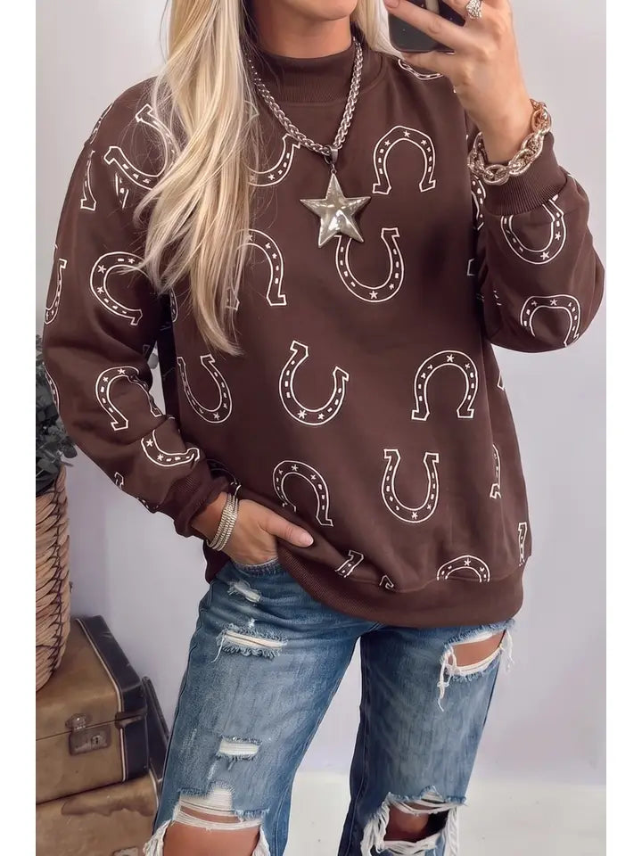 HORSESHOE BROWN SWEATER