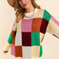 H Jacquard Checker LS Sweater