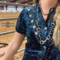 VALLEJO VELVET TEAL TOP