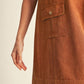 CAMEL FALL POCKET DRESS