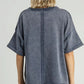 Washed Blue Boxy SS Top