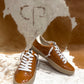 PAULA CAMEL CROCO SNEAKER