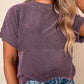 CORDED KNIT MOCK TOP