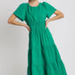 Tiered Jade V-Neck Maxi Dress