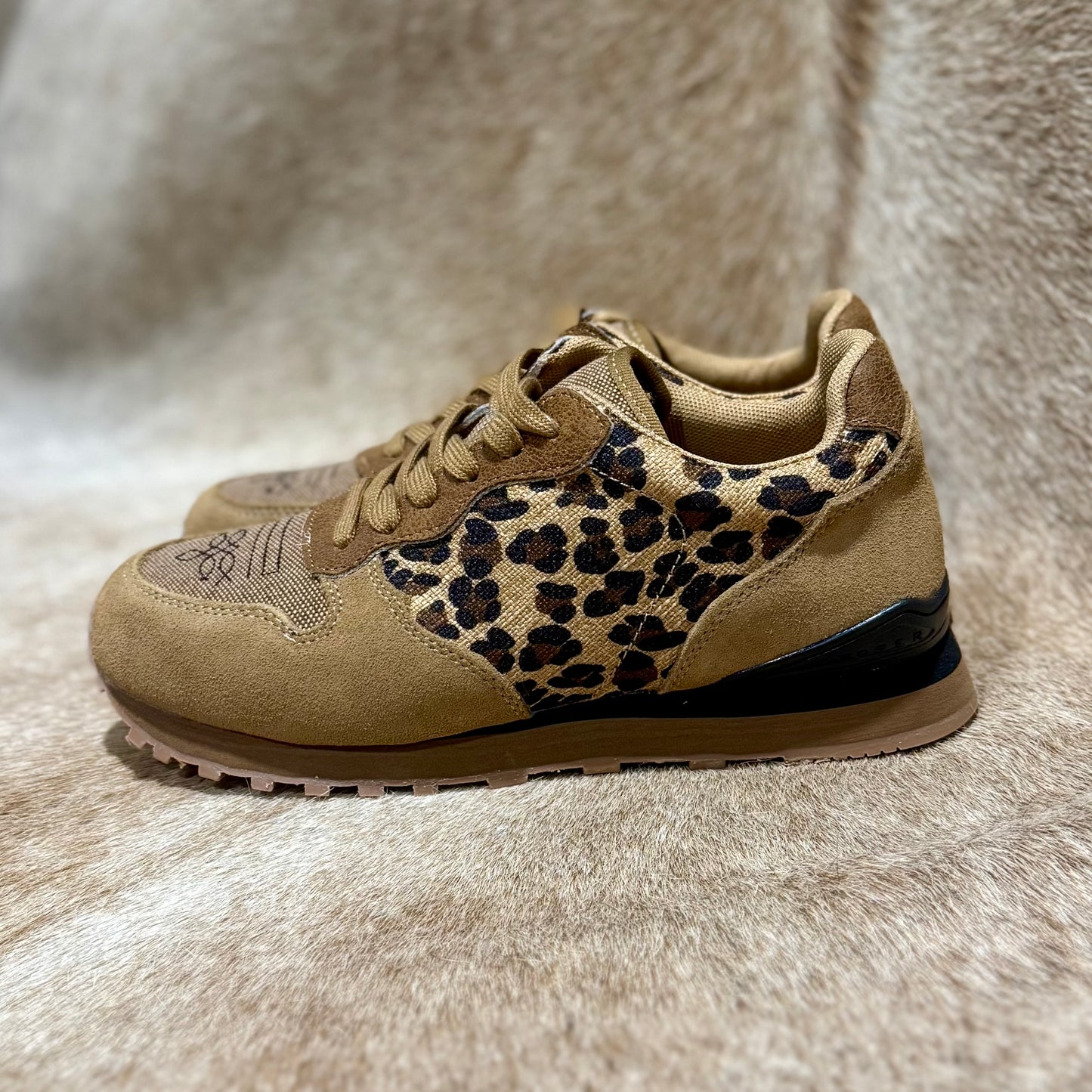 ROPER SUEDE LEOPARD SNEAKERS