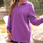 MILEY 1/4 ZIP PURPLE PULLOVER