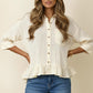 BABYDOLL PEPLUM CREAM TOP