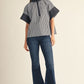 NECKLINE NAVY SS TOP