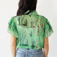 CACTUS FLUTTER GREEN TOP