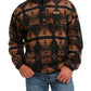 Cinch Mn Deep Black Aztec Fleece