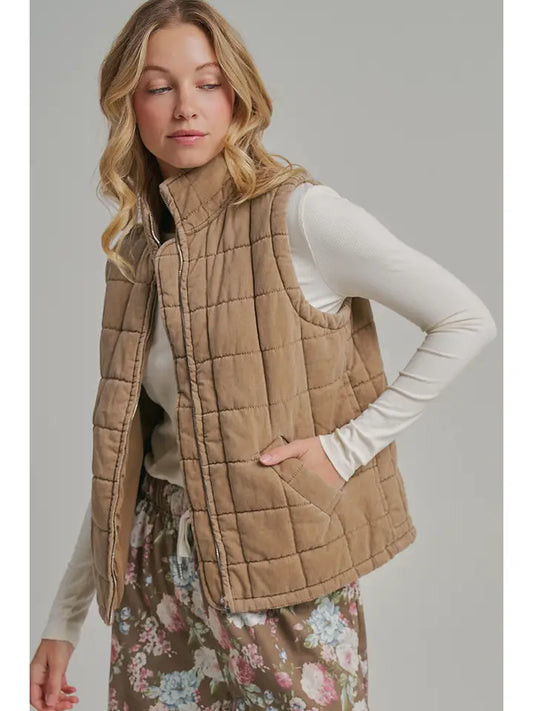 PUFFER TAUPE VEST