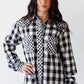 GINGHAM MIXED BLACK LS