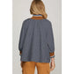 INDE STRIPE 1/4 ZIP TOP