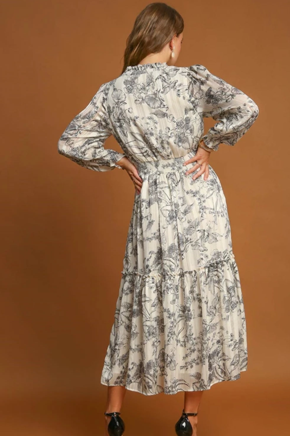 Classic Maxi Floral LS Dress