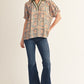 BOHO COLLAR OLIVE SS TOP