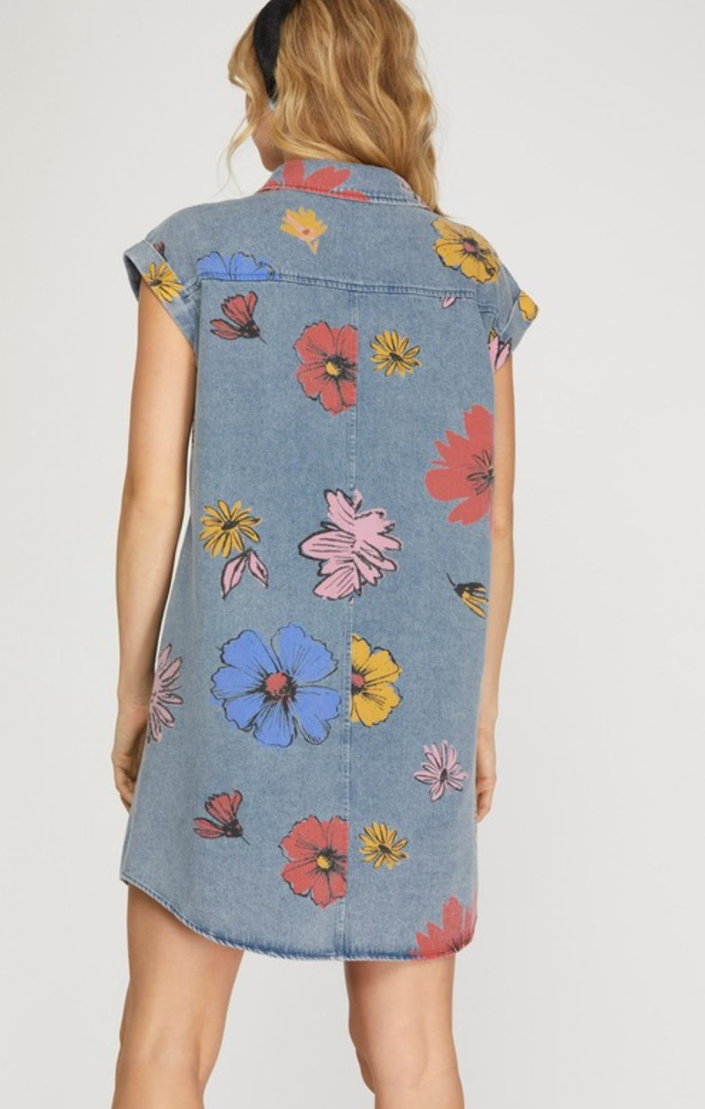 Floral Denim Dress