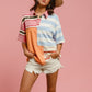 MIX STRIPE COLLAR TOP