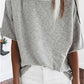 RAW EDGE STRIPE GREY TEE