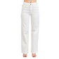 JUDY BLUE WHITE DOUBLE BUTTON HIGH-WAISTED TROUSER WIDE JEAN