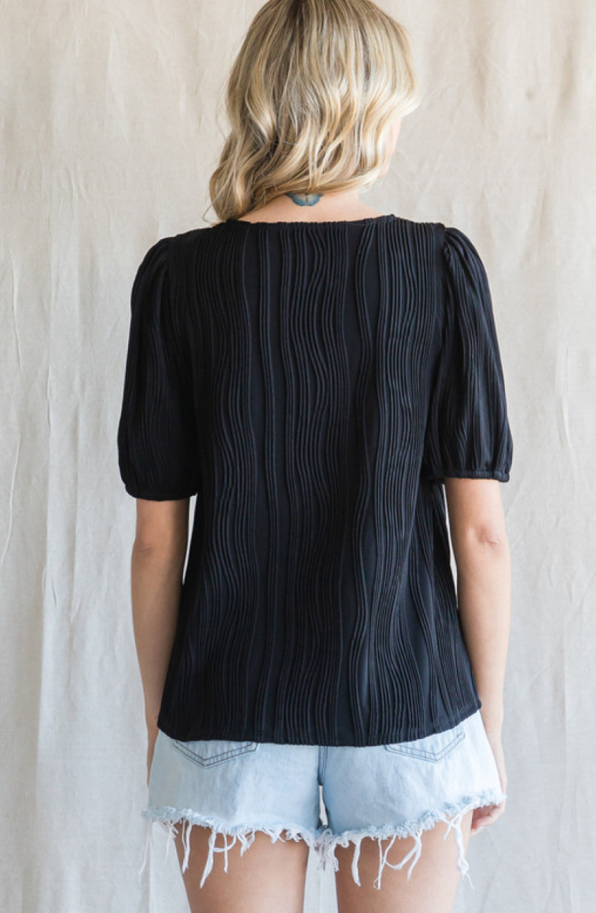 Textured SS Black Top