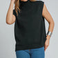 MOCK NECK BATWING BLK TOP