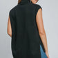 MOCK NECK BATWING BLK TOP