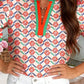 FLORAL STRIPED RUFFLE TOP