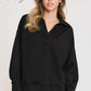 LUXEKNIT V-NECK BLACK TOP